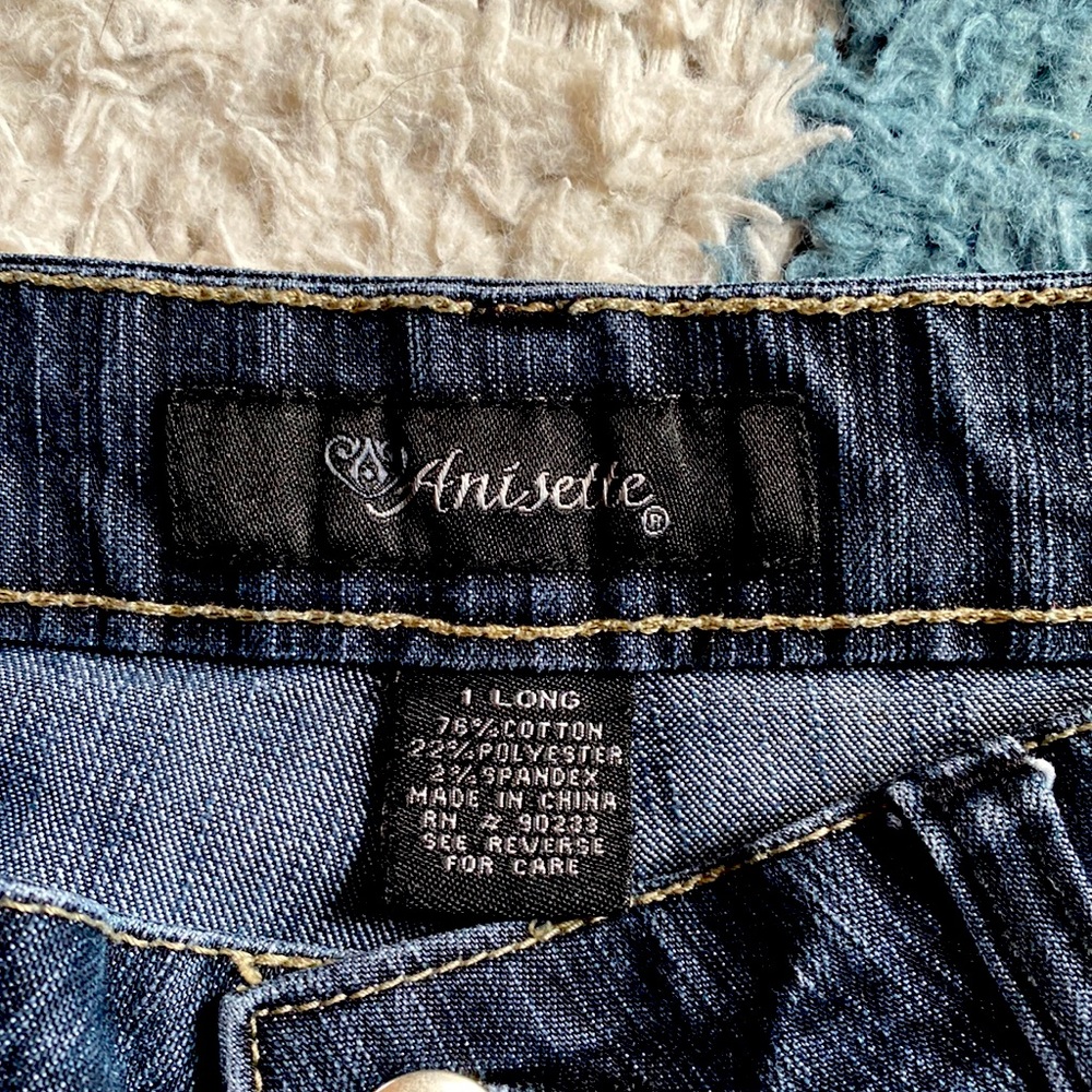 Anisette size 1 long flare jeans